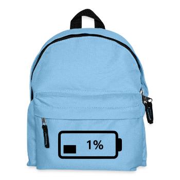 Niveau de charge du symbole de batterie 1 % - Sac à dos Enfant - bleu clair - Devant