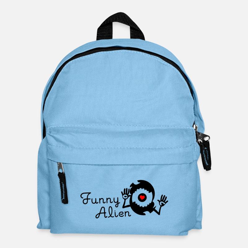 Extraterrestre drôle - Noir - Sac à dos Enfant - bleu clair