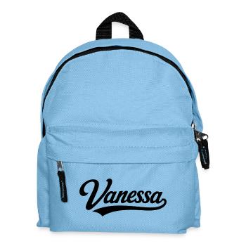 Vanessa-Name erst-letzte Familie - Kinder Rucksack - Hellblau - Vorne