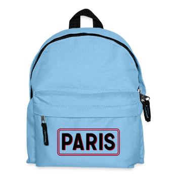 Pariser Red-Frame-Typografie - Kinder Rucksack - Hellblau - Vorne