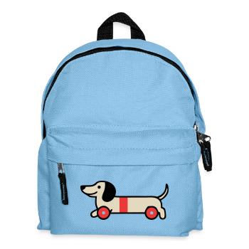 Jouet teckel Enfant roue en bois - Sac à dos Enfant - bleu clair - Devant