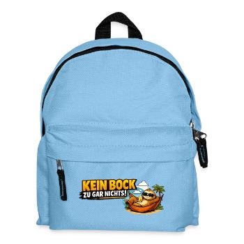 Kein bock zu gar nichts! - Kinder Rucksack - Hellblau - Vorne