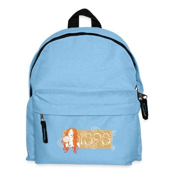 Gustav Klimt, chest logo: Nuda Veritas 1898 - Kids' Backpack - light blue - Front