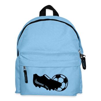 fussball+schuh - Kinder Rucksack - Hellblau - Vorne
