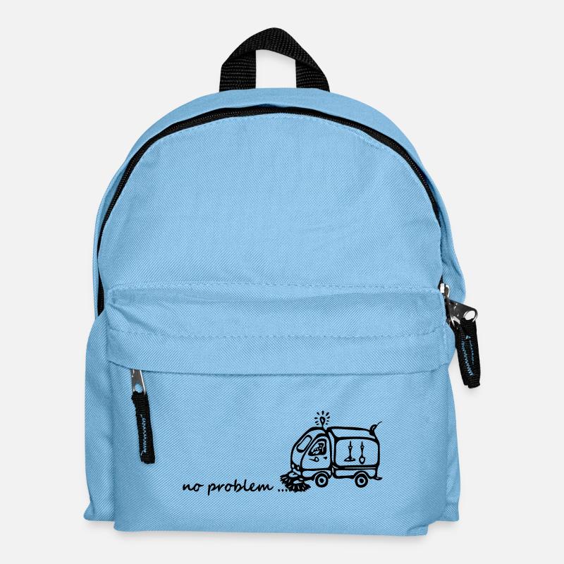 Kehrmaschine - no problem - Kinder Rucksack - Hellblau