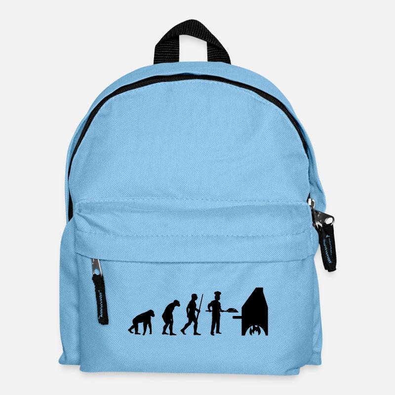 Bäcker Baker Evolution - Kinder Rucksack - Hellblau
