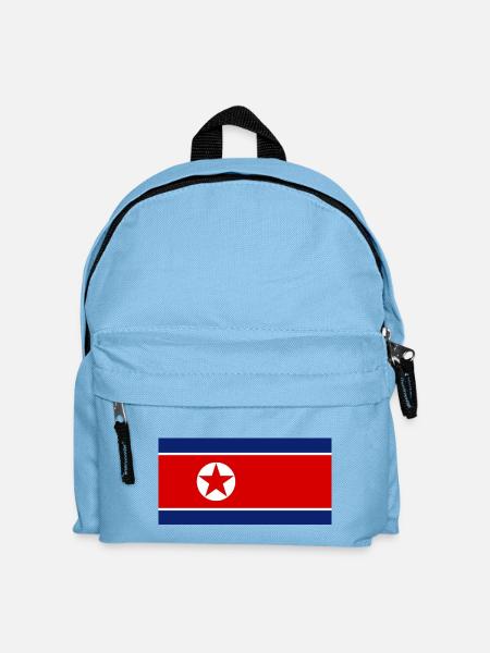 Nationalflagge von Nordkorea - Kinder Rucksack - Hellblau