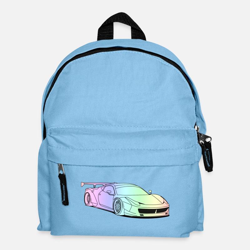 custom car colourful - Kinder Rucksack - Hellblau