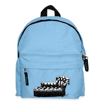 sofa couch chair table chair table lamp lamp lamp benc - Kids' Backpack - light blue - Front