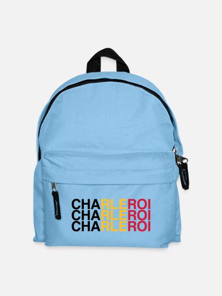 CHARLEROI Belgium Belgien Flagge - Kinder Rucksack - Hellblau