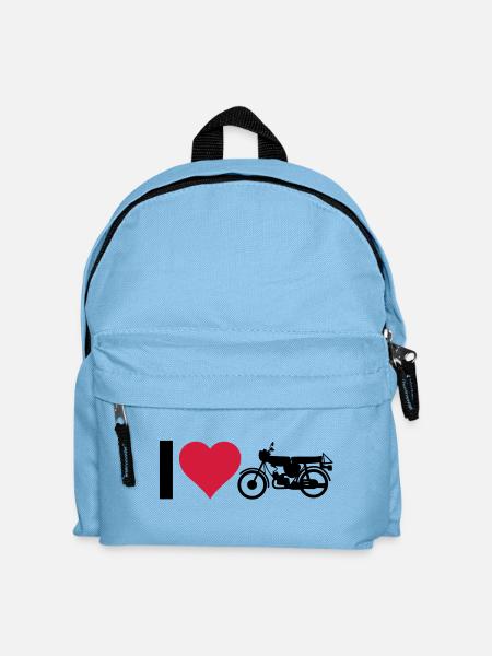 Heart moped - Kids' Backpack - light blue