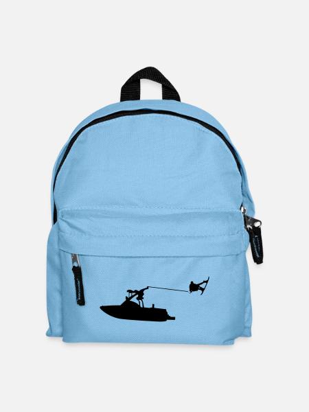 wakeboat_4 - Kids' Backpack - light blue