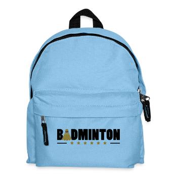 Badminton Stars Logo - Kinder Rucksack - Hellblau - Vorne