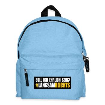 LANGSAM REICHTS - Kinder Rucksack - Hellblau - Vorne