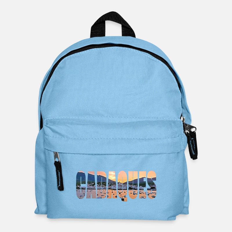 Cadaques Costa Brava - Kinder Rucksack - Hellblau