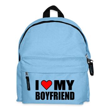 I love my boyfriend - Kinder Rucksack - Hellblau - Vorne