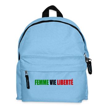 Femme vie liberte - Kinder Rucksack - Hellblau - Vorne