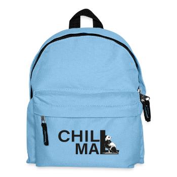 chill mal panda relax entspann dich - Kinder Rucksack - Hellblau - Vorne