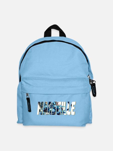 Marseille stylized comic book design - Kids' Backpack - light blue