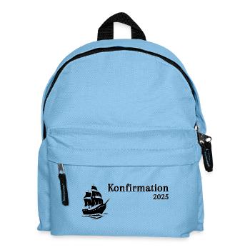 Confirmation 2025 Ship sails up - Kids' Backpack - light blue - Front