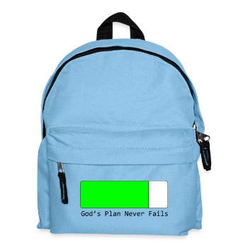 God's Plans Never Fail - Kids' Backpack - light blue - Front