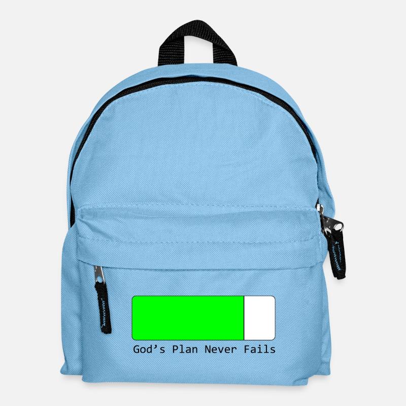 Les Plans de Dieu n' échouent jamais - Sac à dos Enfant - bleu clair