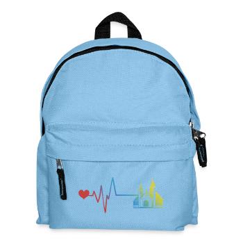 Kirche Puls Herzschlag - Kinder Rucksack - Hellblau - Vorne