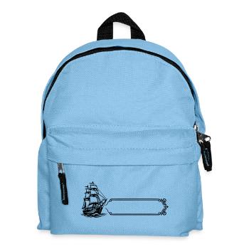 Boat - Surname, first name - Kids' Backpack - light blue - Front