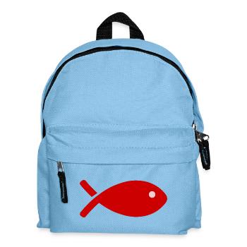 FISH. I CAN'T. I FISHED. SINNER. HUMOR. - Kids' Backpack - light blue - Front