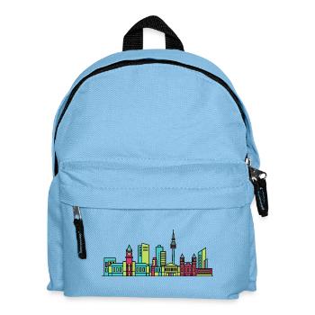 Leeds City Skyline Rathaus Moderne Linienkunst - Kinder Rucksack - Hellblau - Vorne