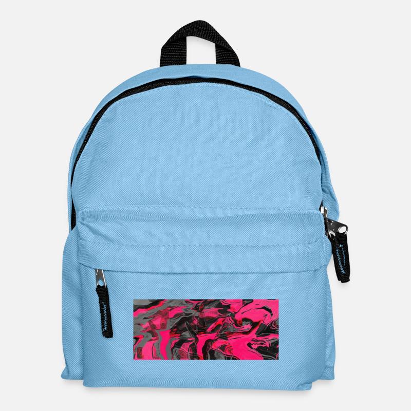 Neon-Tintenwirbel - Kinder Rucksack - Hellblau