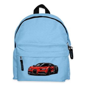 Rotes Sportwagen-Illustration - Kinder Rucksack - Hellblau - Vorne