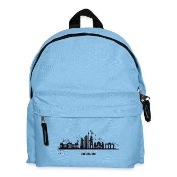 Skyline Bunt Berliner Stadtbild Berlin - Kinder Rucksack - Hellblau - Vorne