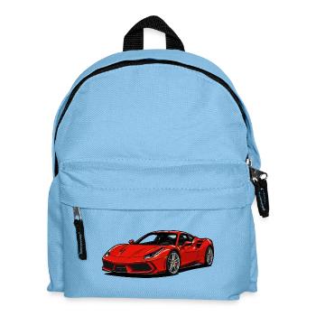 Illustration de voiture de sport rouge - Sac à dos Enfant - bleu clair - Devant