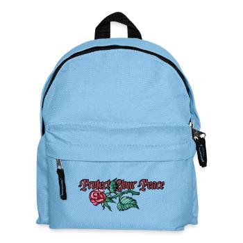 Protect Your Peace: Rose Floral - Kids' Backpack - light blue - Front