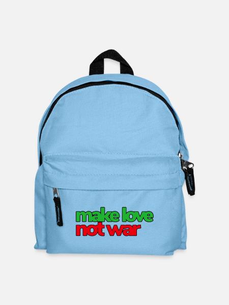 Make Love Not War - Kids' Backpack - light blue