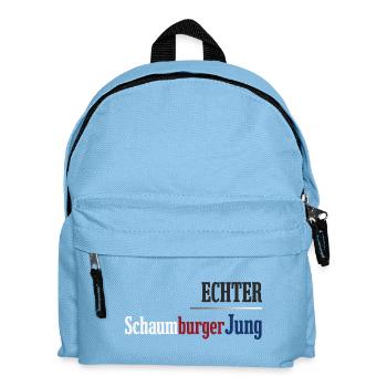 Echter Schaumburger Jung Heimat Niedersachsen - Kinder Rucksack - Hellblau - Vorne
