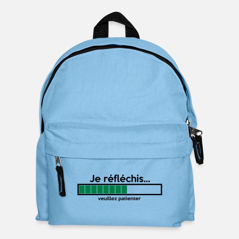 je réfléchis - Sac à dos Enfant - bleu clair