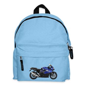 Motorrad - Kinder Rucksack - Hellblau - Vorne