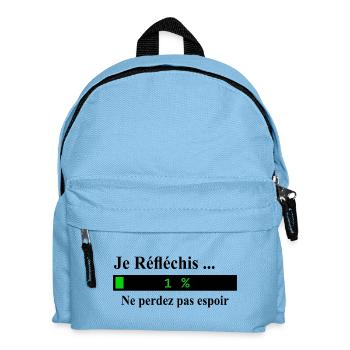 Je réfléchis ne perdez pas espoir - Sac à dos Enfant - bleu clair - Devant