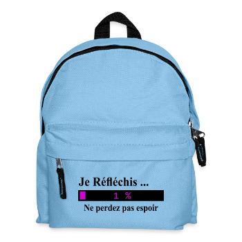 Je réfléchis ne perdez pas espoir - Sac à dos Enfant - bleu clair - Devant