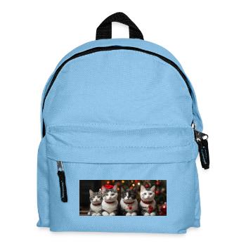 Chaton de Noël - Sac à dos Enfant - bleu clair - Devant
