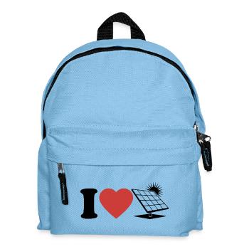 I Love Photovoltaik - Herz - Erneuerbare Energie - Kinder Rucksack - Hellblau - Vorne