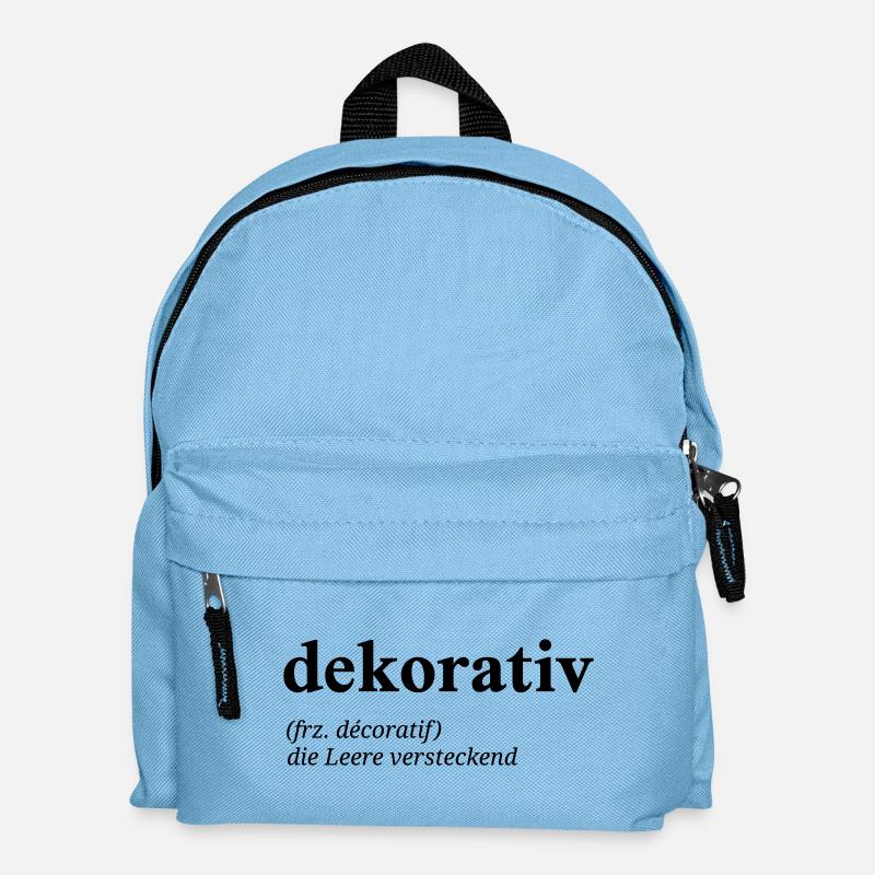 dekorativ Definition - Kinder Rucksack - Hellblau