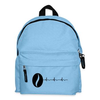 Coffee Bean Coffee Lover Coffee ECG Heartbeat - Kids' Backpack - light blue - Front