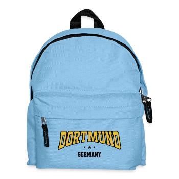 Conception de la police courbe Dortmund - Sac à dos Enfant - bleu clair - Devant