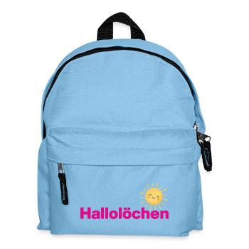 HALOHOLES, DOUX SALUT AVEC LE SOLEIL, POSITIVITÉ - Sac à dos Enfant - bleu clair - Devant