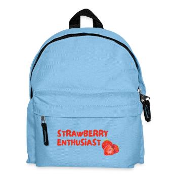 Strawberry Enthusiast - Kinder Rucksack - Hellblau - Vorne