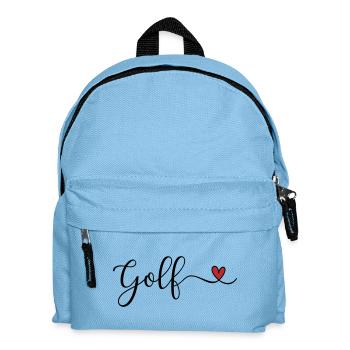 Golf Design mit Herz - Kinder Rucksack - Hellblau - Vorne