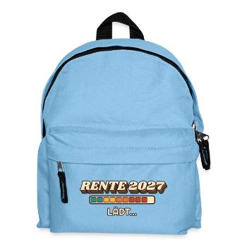 Rente 2027 lädt - Retro Ladebalken - Kinder Rucksack - Hellblau - Vorne